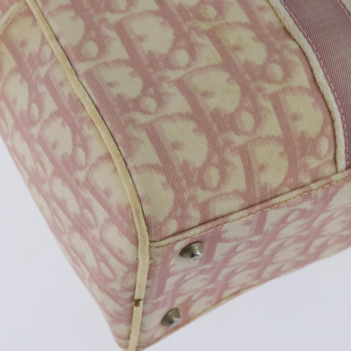Christian Dior Vintage Trotter Boston Bag Diorissimo Coated Canvas, PINK, PVC, Handbag
