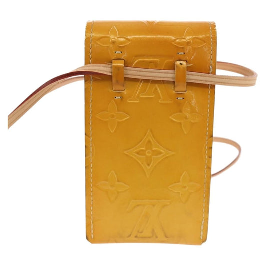 Louis Vuitton Walker Cigarette Case Holder Monogram Vernis, YELLOW, PATENT_LEATHER, Clutche & pouche