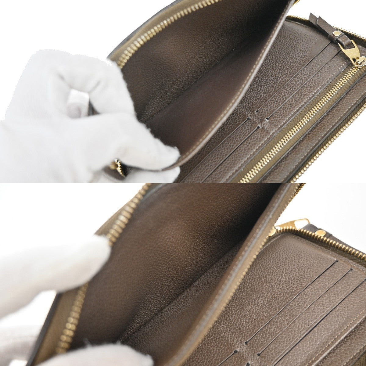 Louis Vuitton Zippy Wallet NM Leather Empreinte, BROWN, LEATHER, Wallets