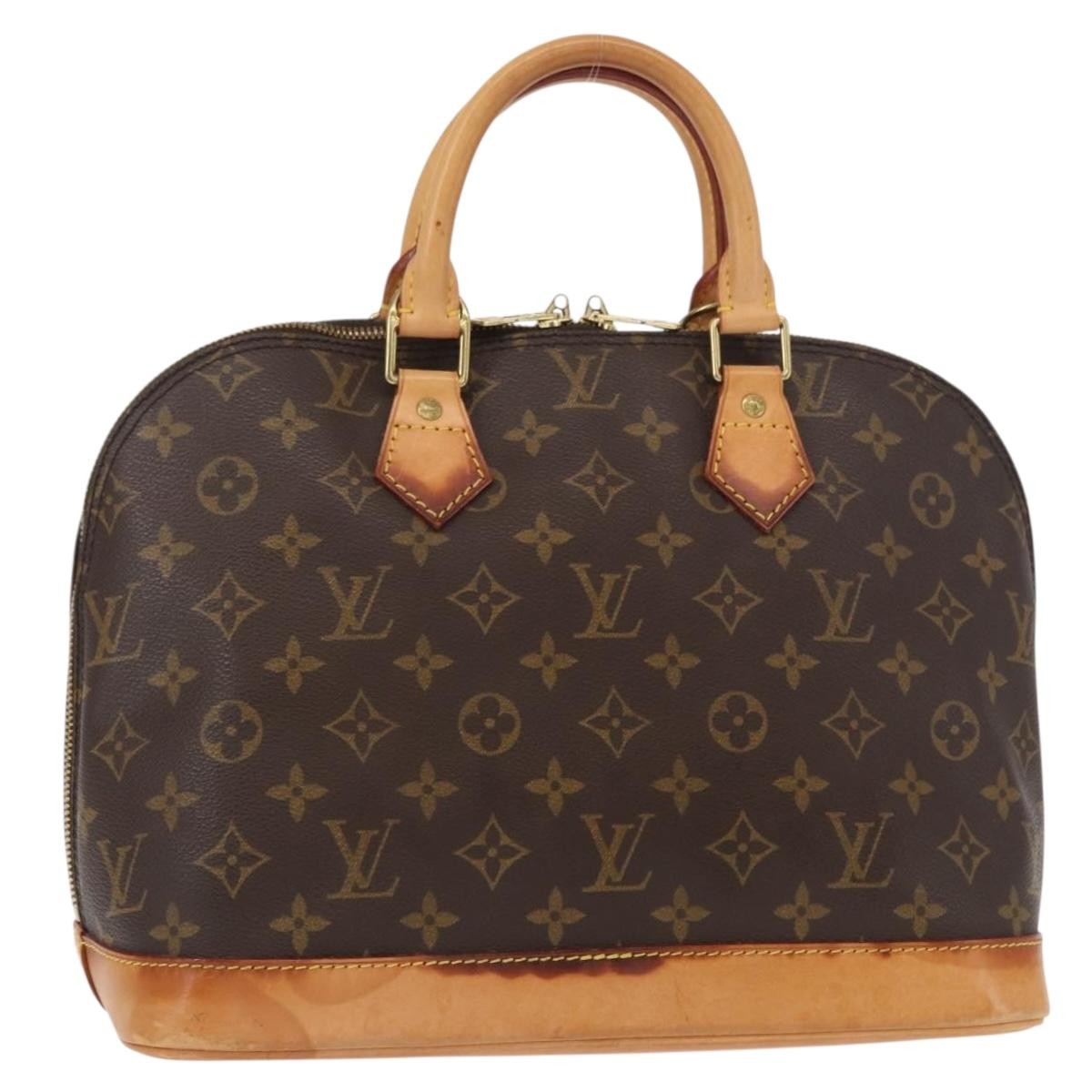 Louis Vuitton Alma Handbag Monogram Canvas, BROWN, CANVAS, Handbag