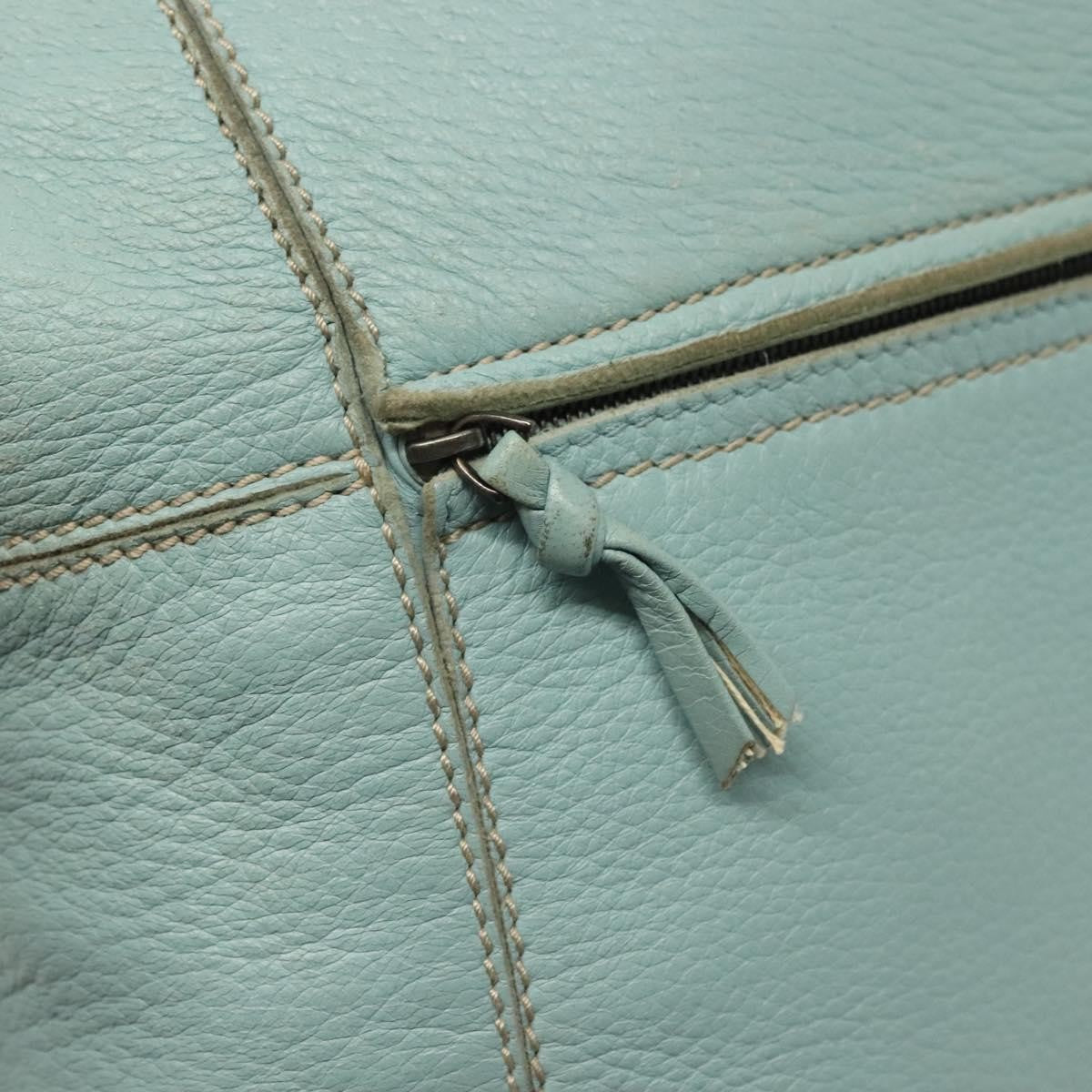 Bottega Veneta Front Zip Hobo Leather, BLUE, LEATHER, Handbag