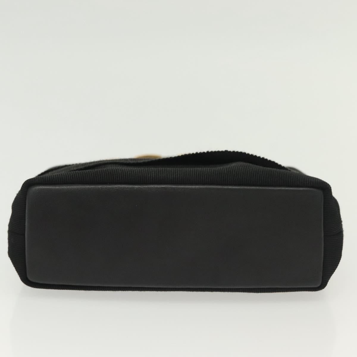 Salvatore Ferragamo Vala Handbag Canvas, BLACK, CANVAS, Handbag