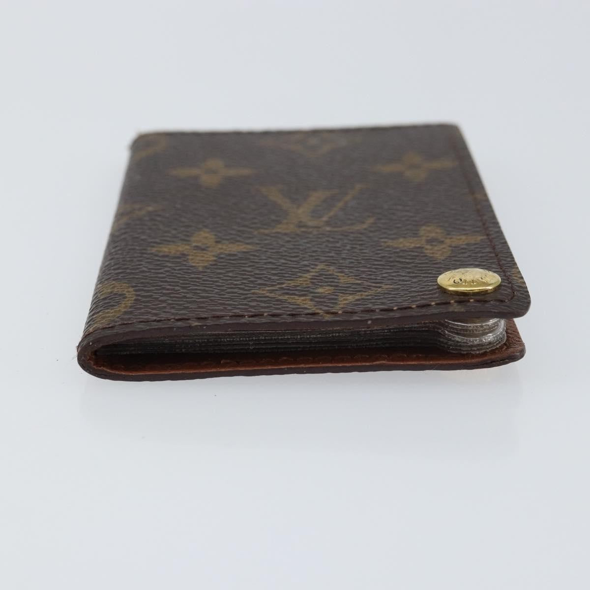 Louis Vuitton Porte Cartes Pression Card Case Monogram Canvas, BROWN, CANVAS, Card Holders