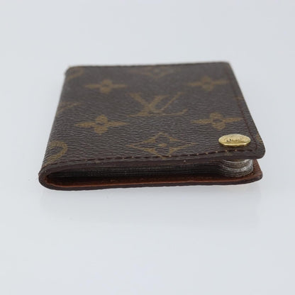 Louis Vuitton Porte Cartes Pression Card Case Monogram Canvas, BROWN, CANVAS, Card Holders