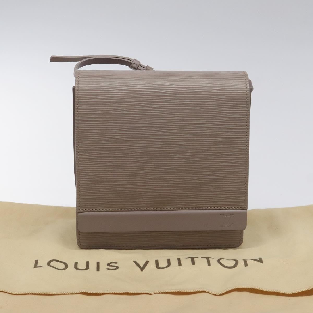 Louis Vuitton Biarritz Shoulder Bag Epi Leather, GRAY, LEATHER, Shoulder bag