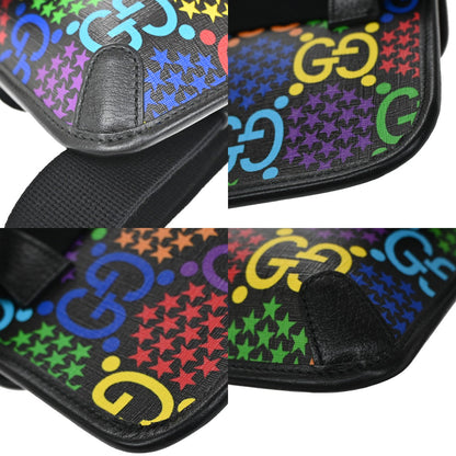 Gucci Sac bandoulière psychédélique Canvas Leather, BLACK, CANVAS, Shoulder bag