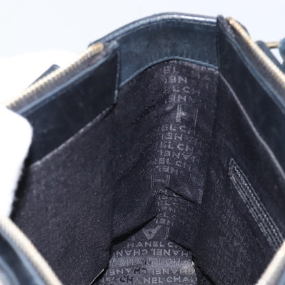 Chanel Chocolate Bar CC Tote Quilted Leather, BLACK, LEATHER, Tote bag