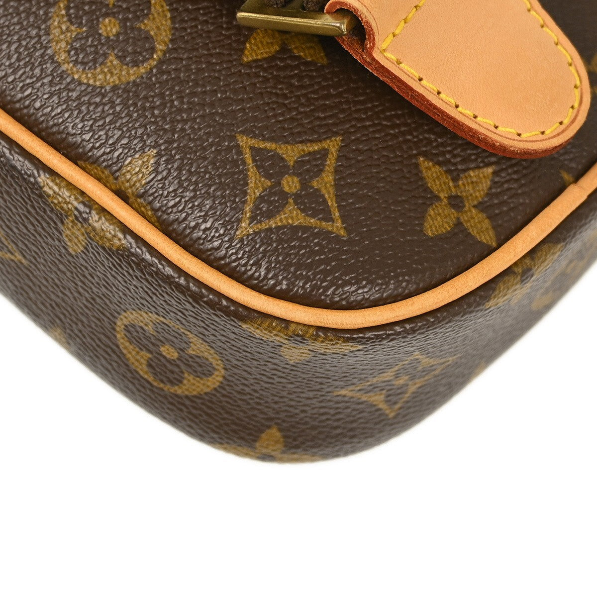 Louis Vuitton Pochette Gange Monogram Canvas, BROWN, CANVAS, Clutche & pouche
