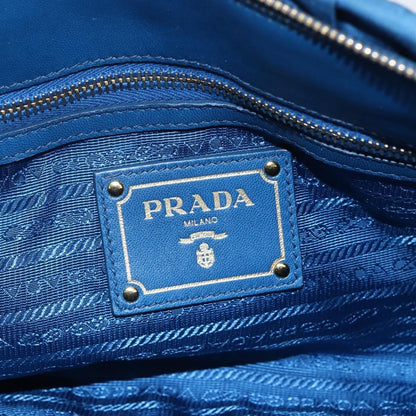 Prada Gaufre Convertible Satchel Tessuto, BLUE, NYLON, Handbag