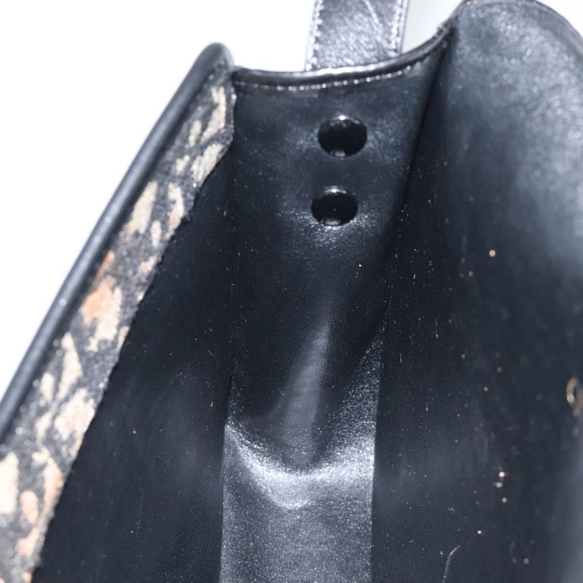 Christian Dior Vintage Flap Crossbody Bag Canvas, BLACK, CANVAS, Shoulder bag