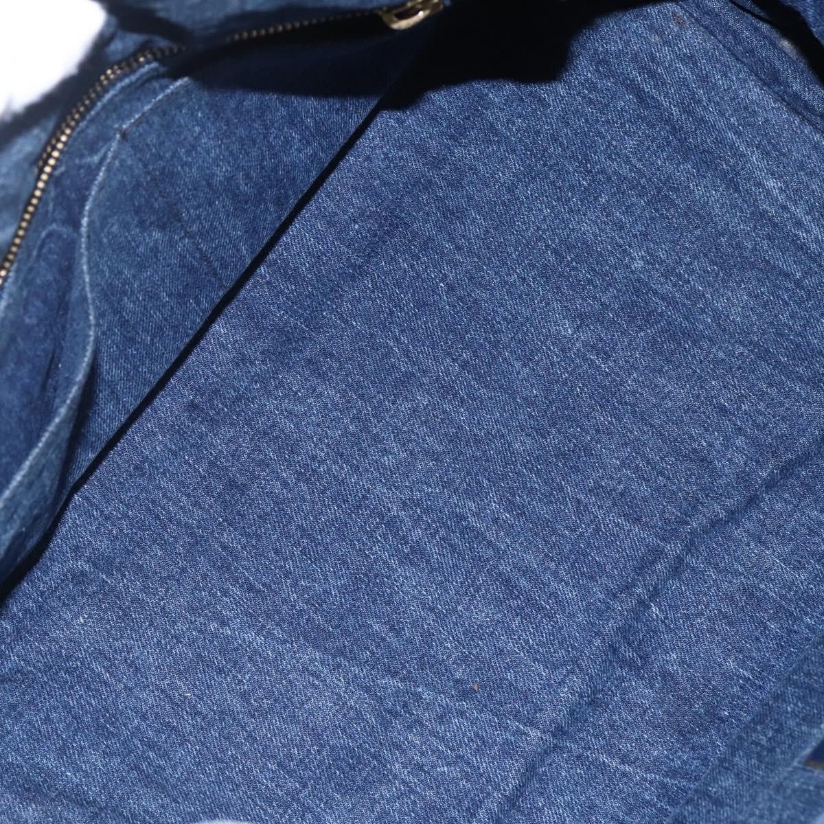 Prada Canapa Open Tote Denim, BLUE, DENIM_JEANS, Tote bag