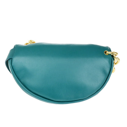 Bottega Veneta The Chain Pouch Leather, GREEN, LEATHER, Clutche & pouche