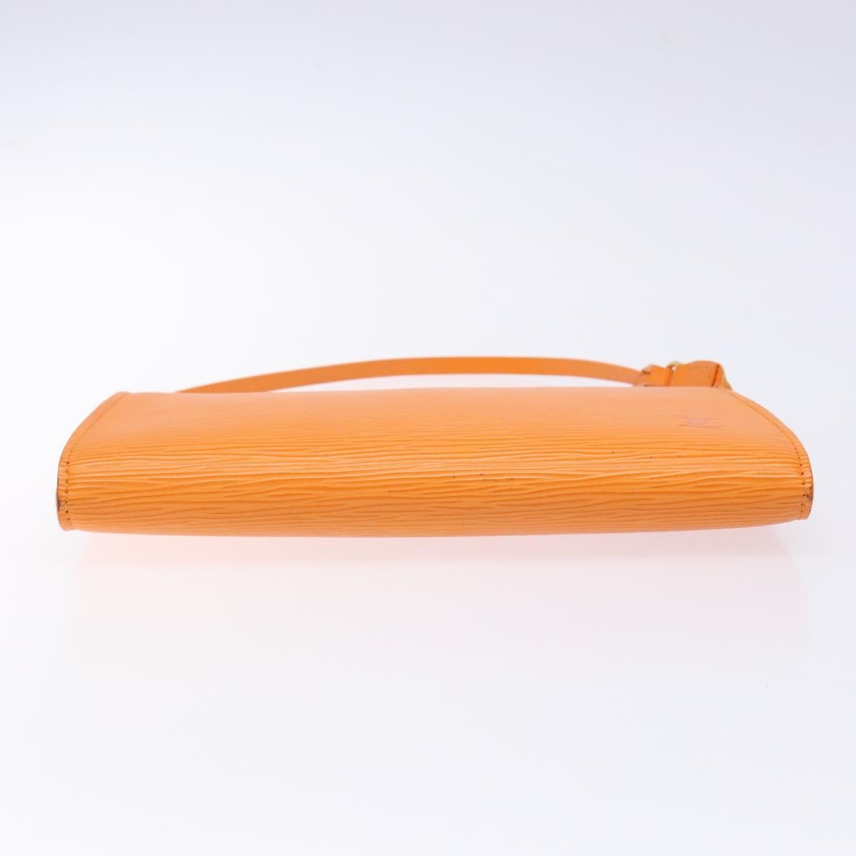 Louis Vuitton Pochette Accessoires Epi Leather, ORANGE, LEATHER, Clutche & pouche
