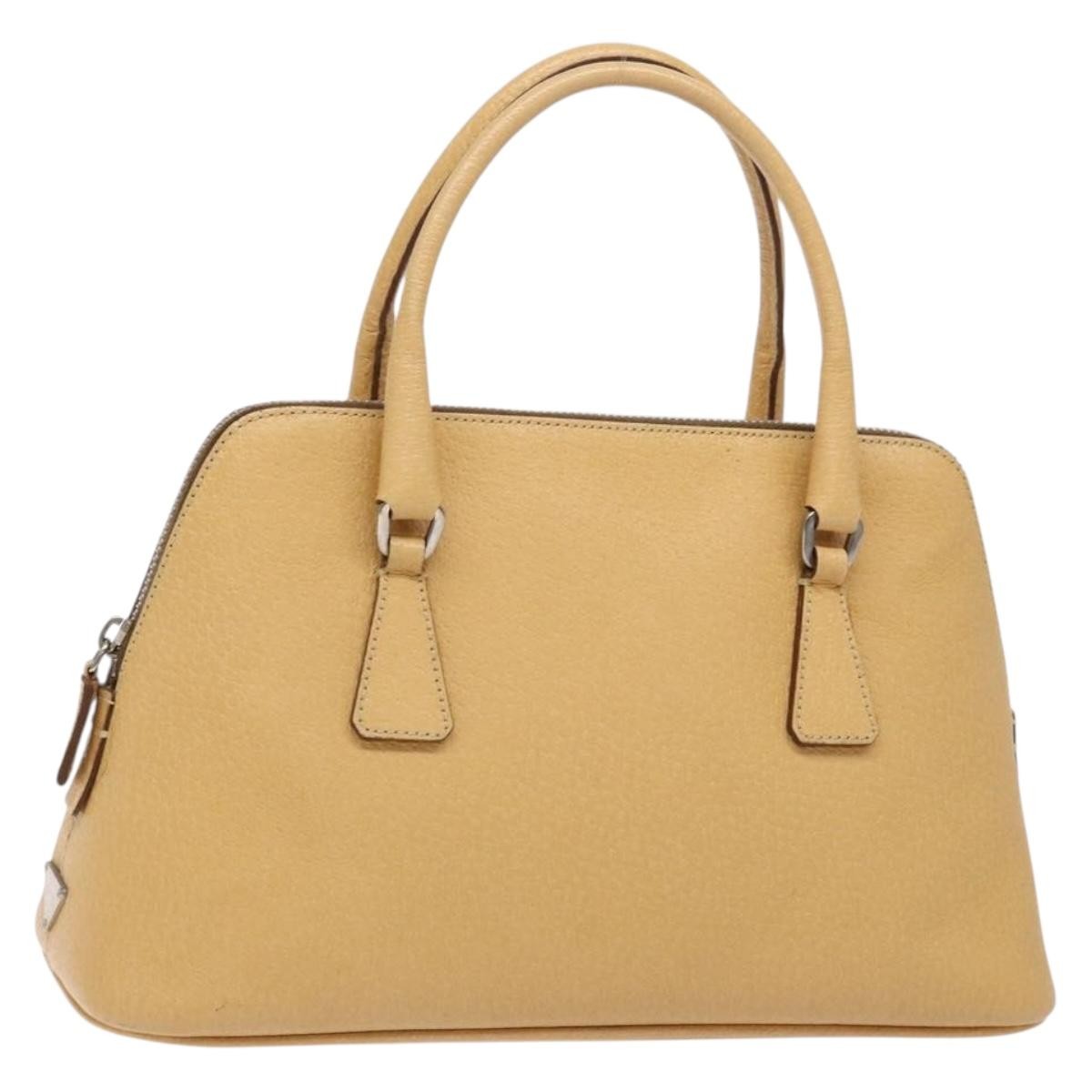 Prada Cuir Promenade Bag Saffiano Leather, BEIGE, LEATHER, Handbag