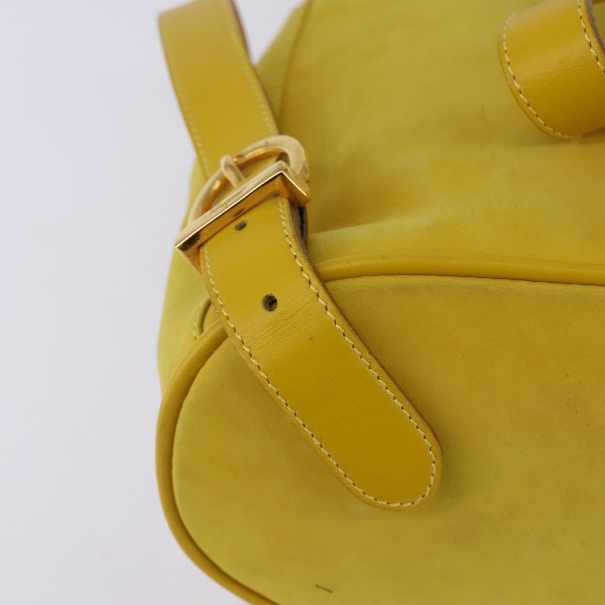 Salvatore Ferragamo Gancini Backpack Suede, YELLOW, SUEDE, Backpack