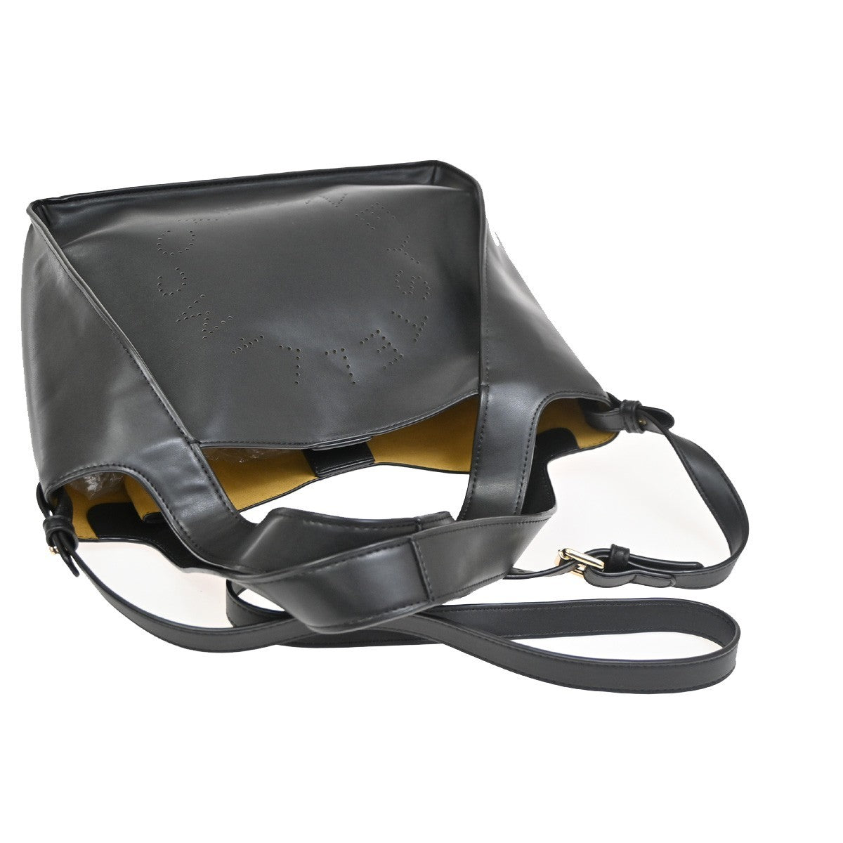 Stella McCartney Alter Tote Perforated Faux Leather, BLACK, FAUX_FUR, Tote bag