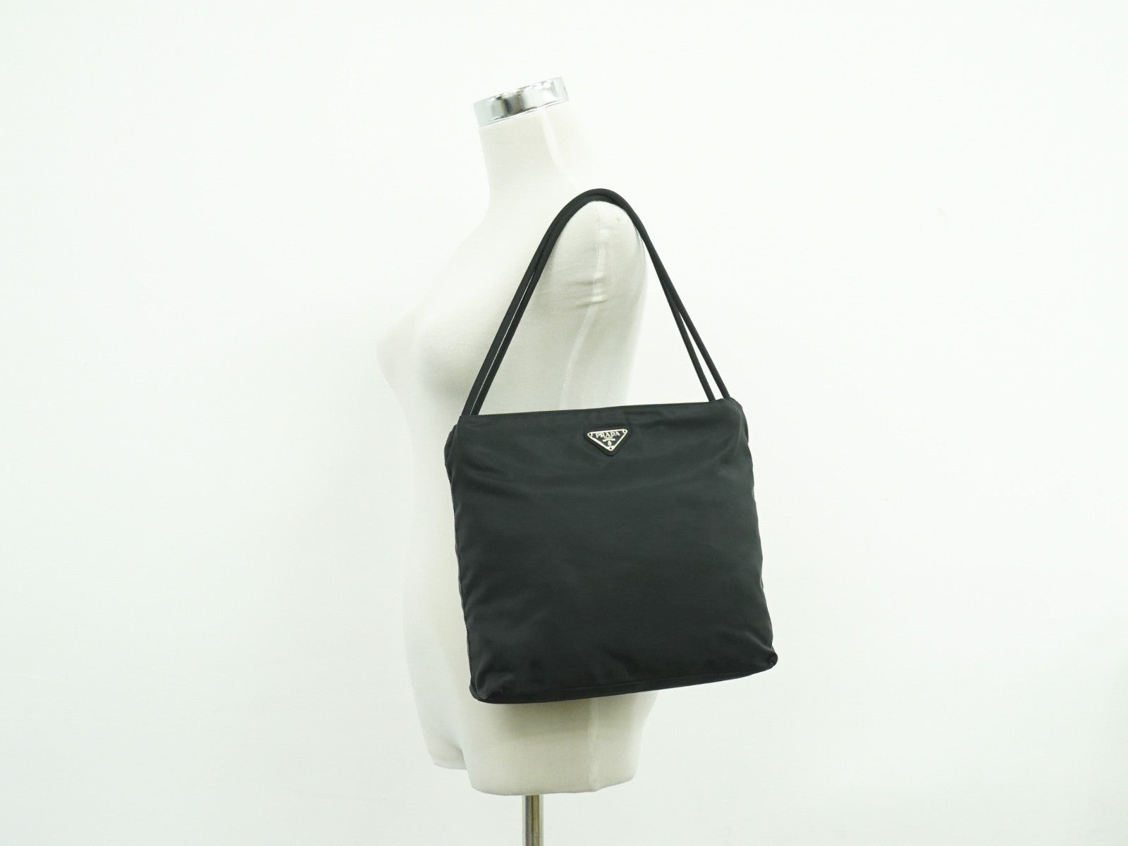 Prada Vintage Tote Tessuto, BLACK, NYLON, Tote bag