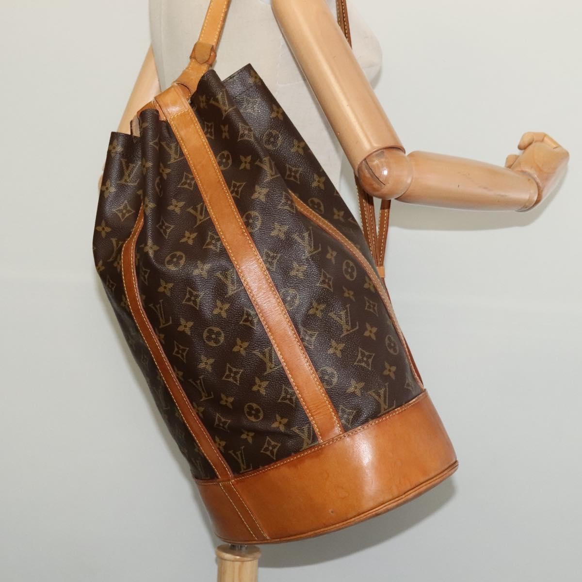 Louis Vuitton Randonnee Backpack Monogram Canvas, BROWN, CANVAS, Shoulder bag