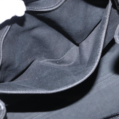 Chanel Vintage CC Charm Tote Chevron Canvas, BLACK, CANVAS, Tote bag