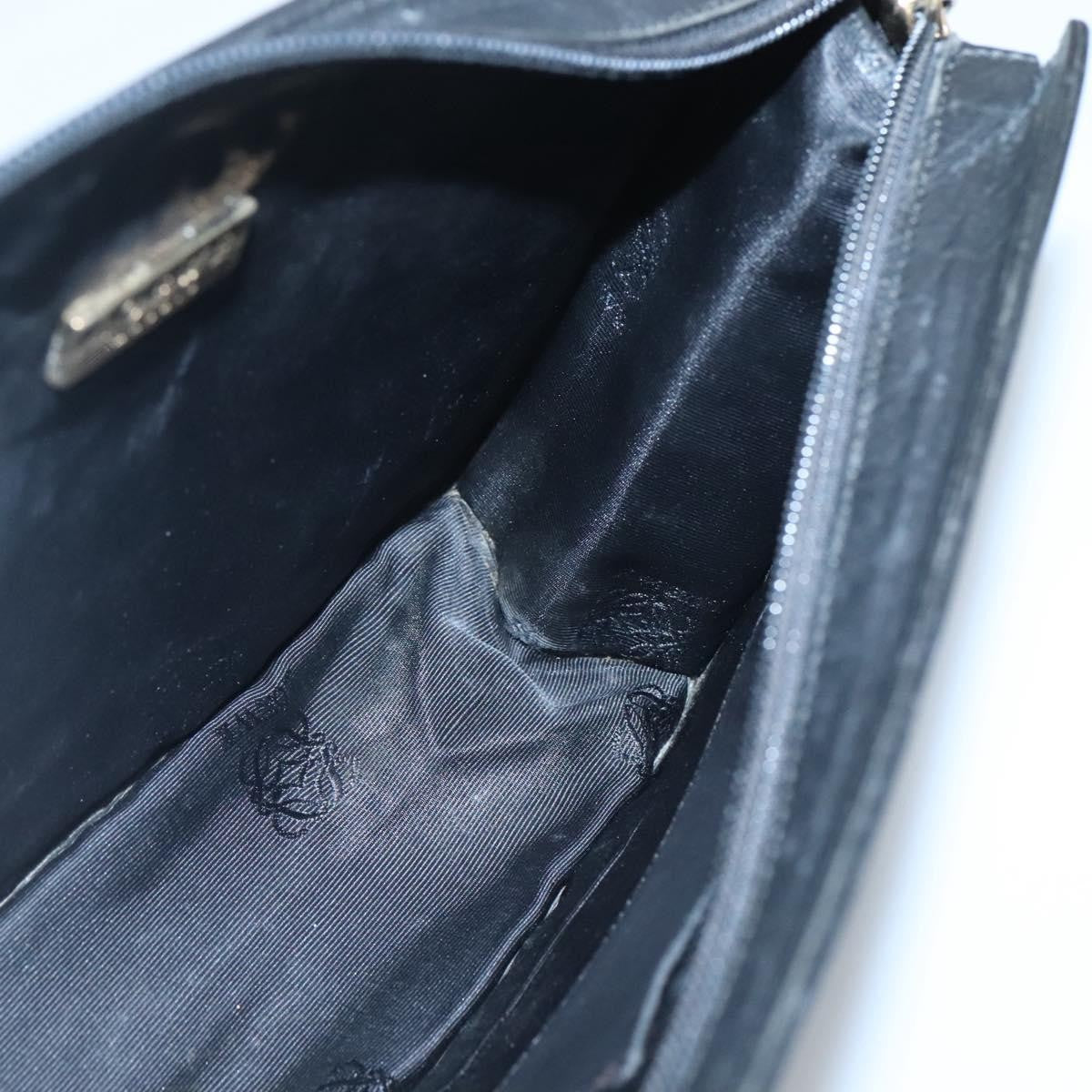 Loewe Anagram Clutch Bag Leather, BLACK, LEATHER, Clutche & pouche