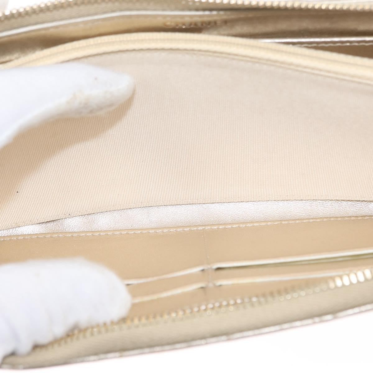 Chanel Zip Around Organizer Wallet Quilted Lambskin, GOLD, LEATHER, Wallets