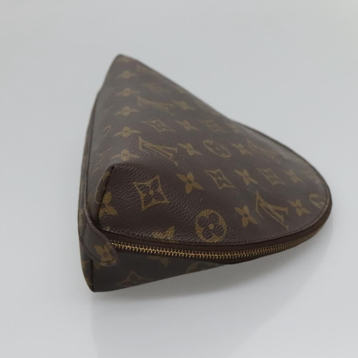 Louis Vuitton Trousse demi ronde Canvas, BROWN, CANVAS, Toiletry Case