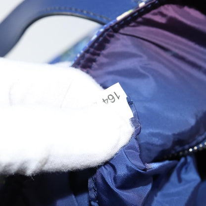 Prada Floreal Tote Printed Tessuto, BLUE, NYLON, Tote bag