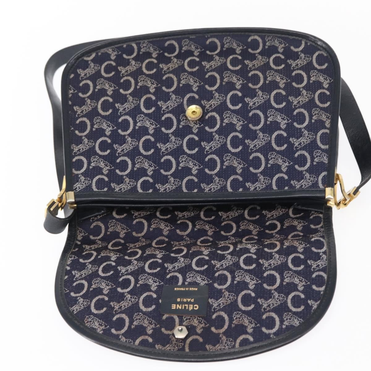 Celine C Sulky Shoulder bag Canvas, NAVY, CANVAS, Shoulder bag