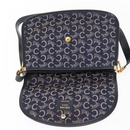Celine C Sulky Shoulder bag Canvas, NAVY, CANVAS, Shoulder bag