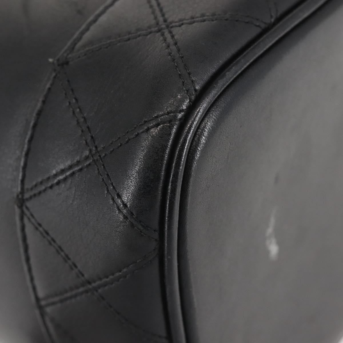 Chanel Vanity pouch Leather, BLACK, LEATHER, Toiletry Case