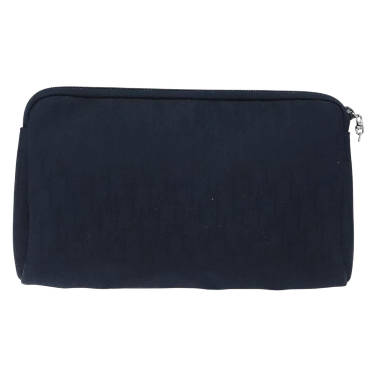 Christian Dior Vintage Trotter Pouch Diorissimo Canvas, NAVY, CANVAS, Clutche & pouche