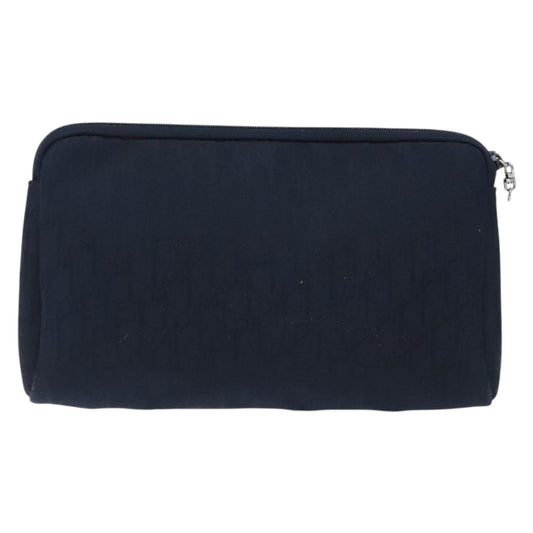 Christian Dior Vintage Trotter Pouch Diorissimo Canvas, NAVY, CANVAS, Clutche & pouche