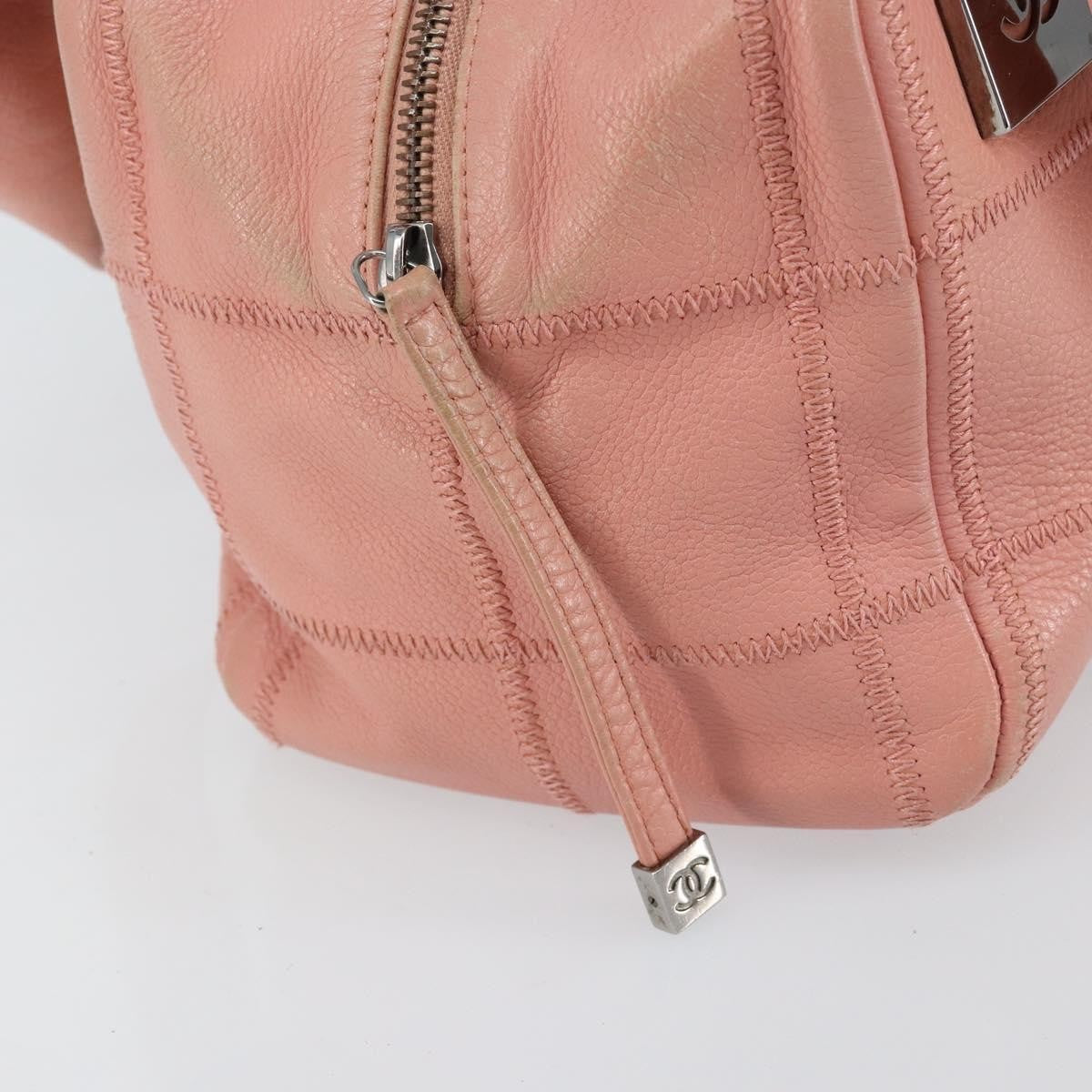 Chanel Chocolate Bar CC Bowler Bag Caviar skin, PINK, LEATHER, Handbag