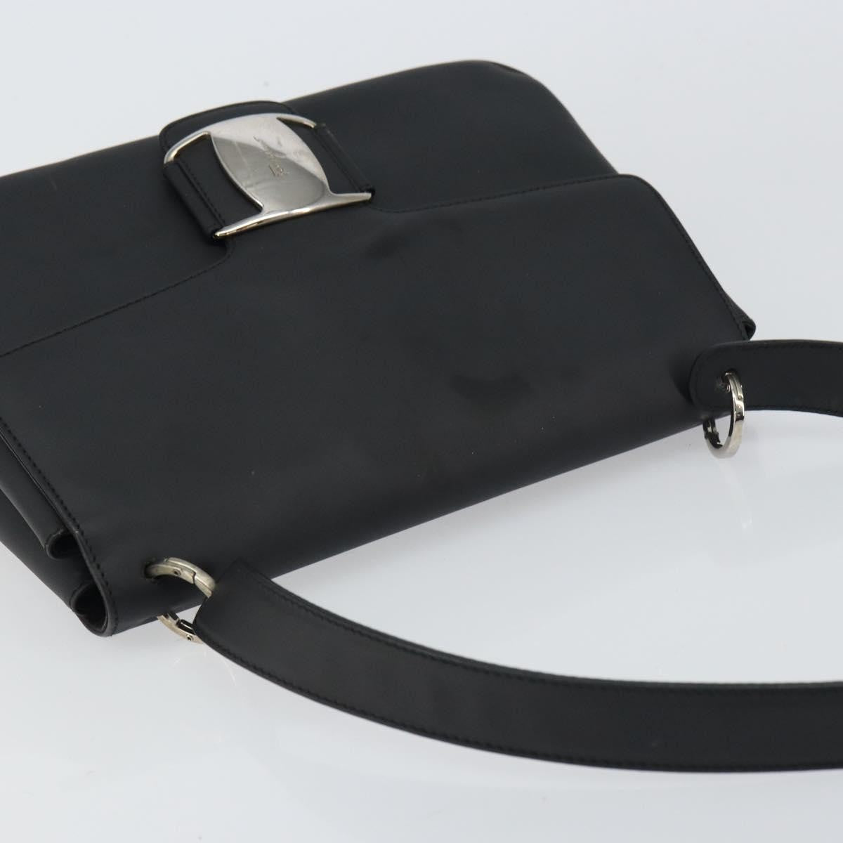 Salvatore Ferragamo Vala Shoulder Bag Patent Leather, BLACK, PATENT_LEATHER, Shoulder bag