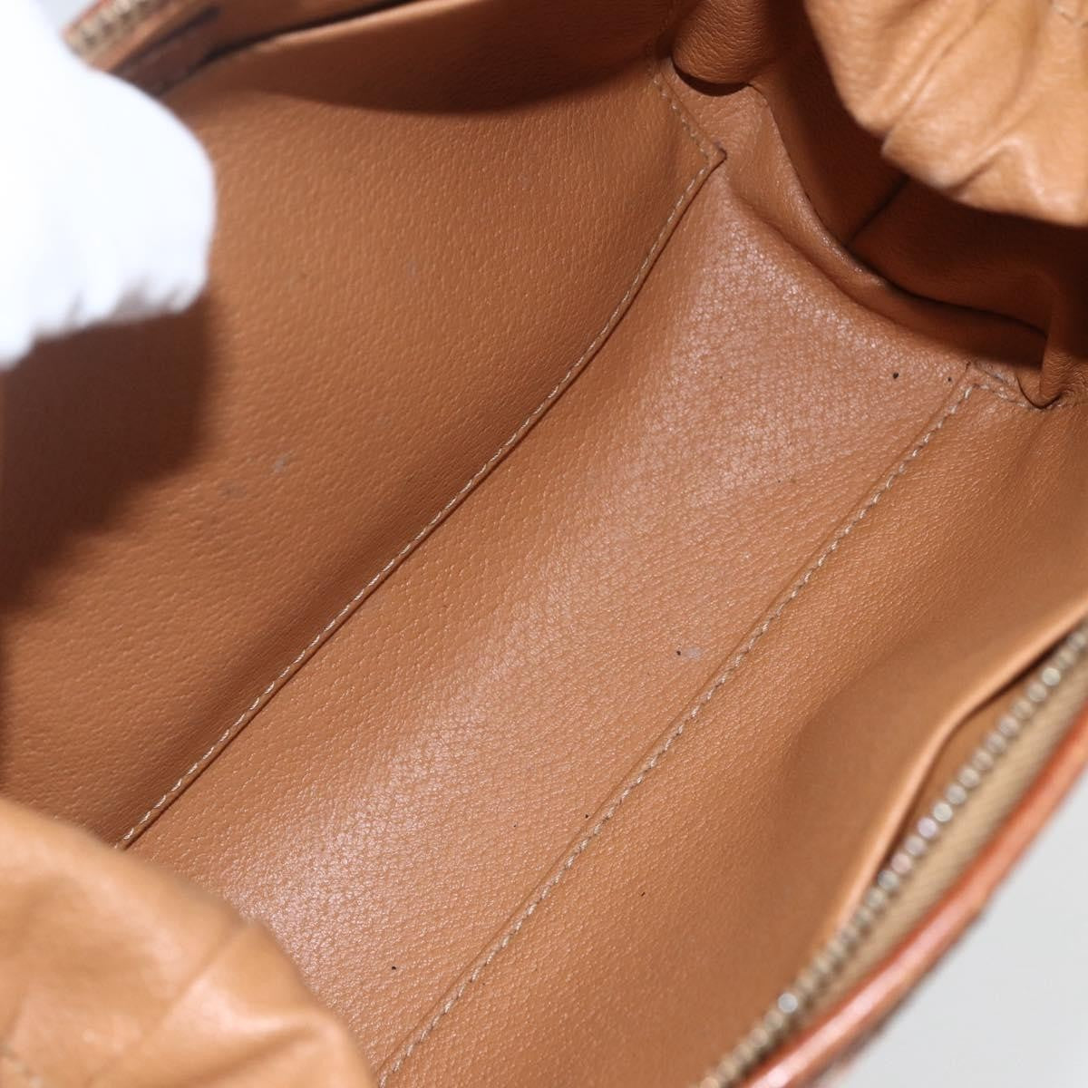 Celine Macadam Pochette Canvas and Leather, BROWN, CANVAS, Clutche & pouche