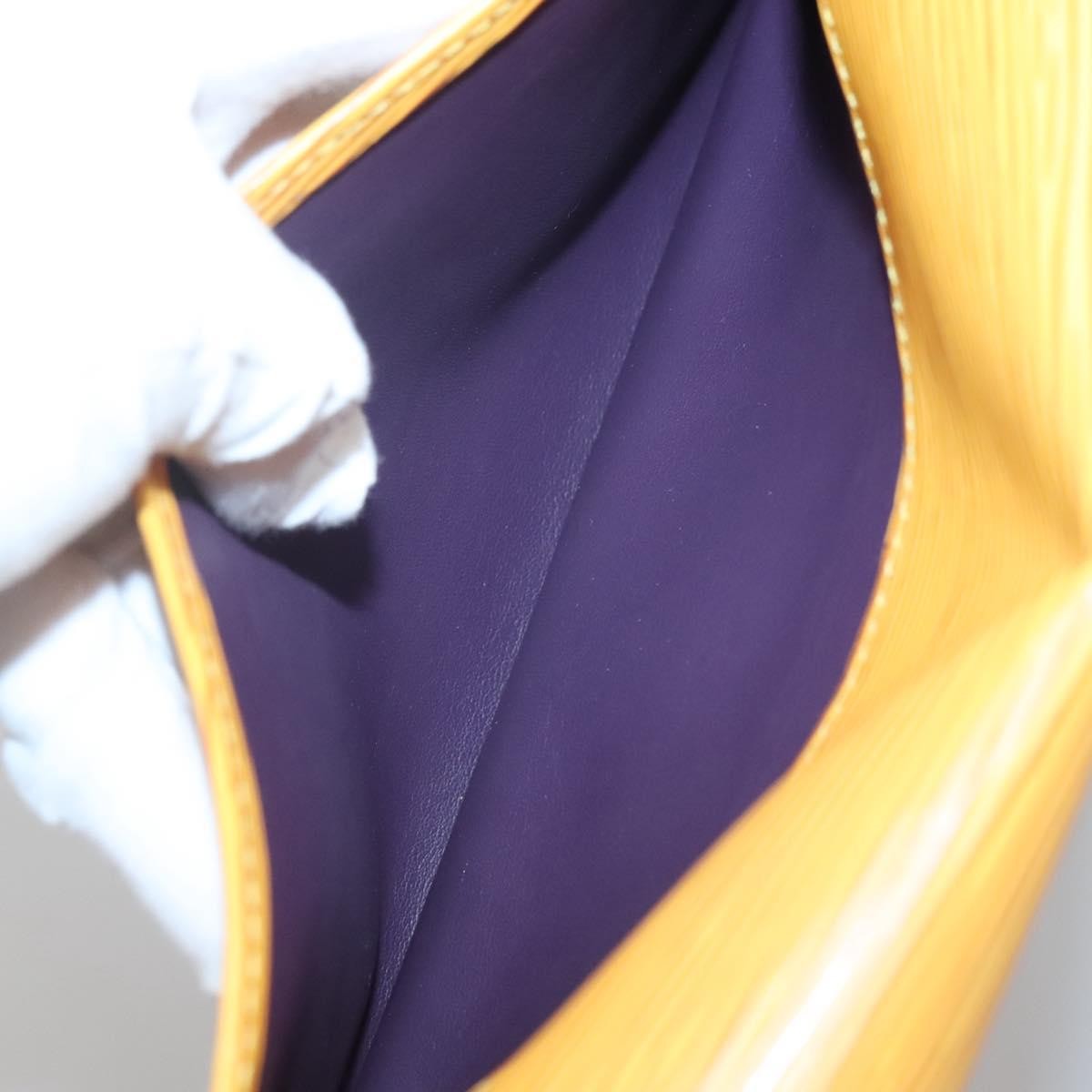 Louis Vuitton Art Deco Clutch Epi Leather, YELLOW, LEATHER, Clutche & pouche