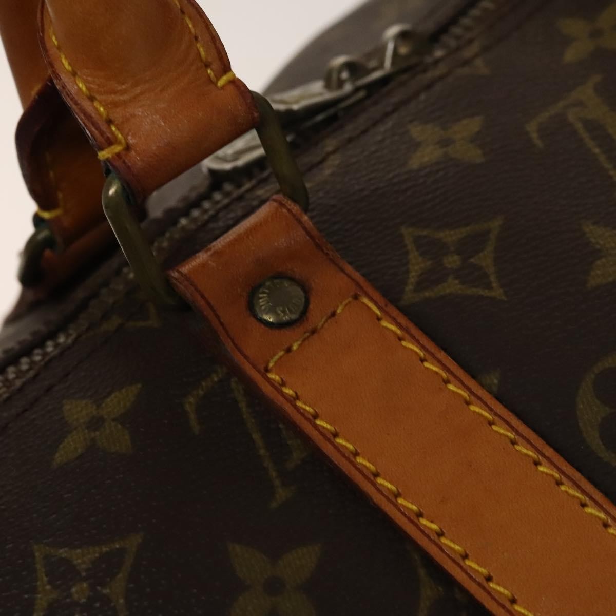 Louis Vuitton Keepall Bag Monogram Canvas, BROWN, CANVAS, Travel bag