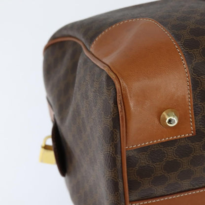 Celine Vintage Boston Bag Macadam Coated Canvas, BROWN, CANVAS, Travel bag