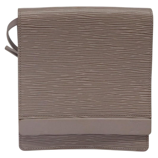 Louis Vuitton Biarritz Shoulder Bag Epi Leather, GRAY, LEATHER, Shoulder bag