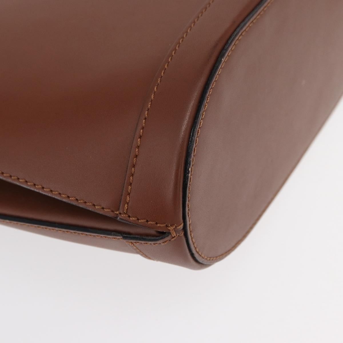 Celine Vintage Shoulder Bag Leather, BROWN, LEATHER, Shoulder bag