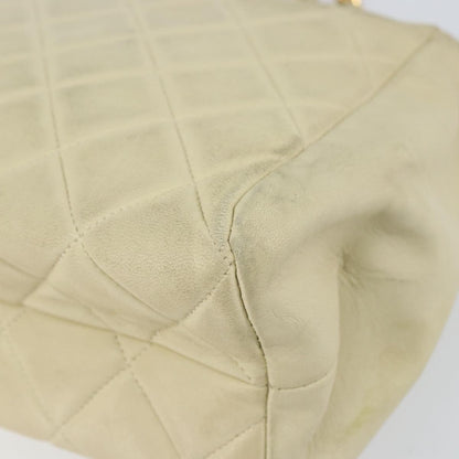 Chanel Vintage Envelope Flap Bag Quilted Lambskin, BEIGE, LEATHER, Shoulder bag