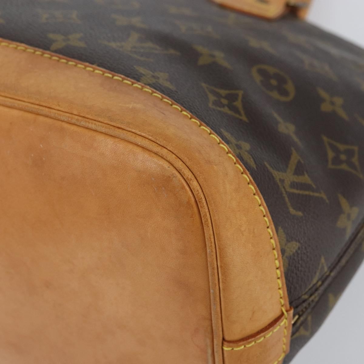 Louis Vuitton Alma Handbag Monogram Canvas, BROWN, CANVAS, Handbag