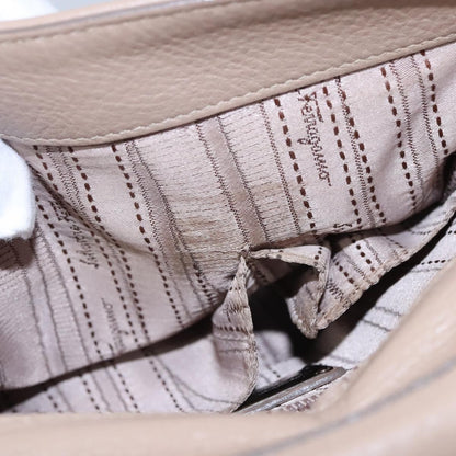 Salvatore Ferragamo Sofia Satchel Leather, BEIGE, LEATHER, Handbag