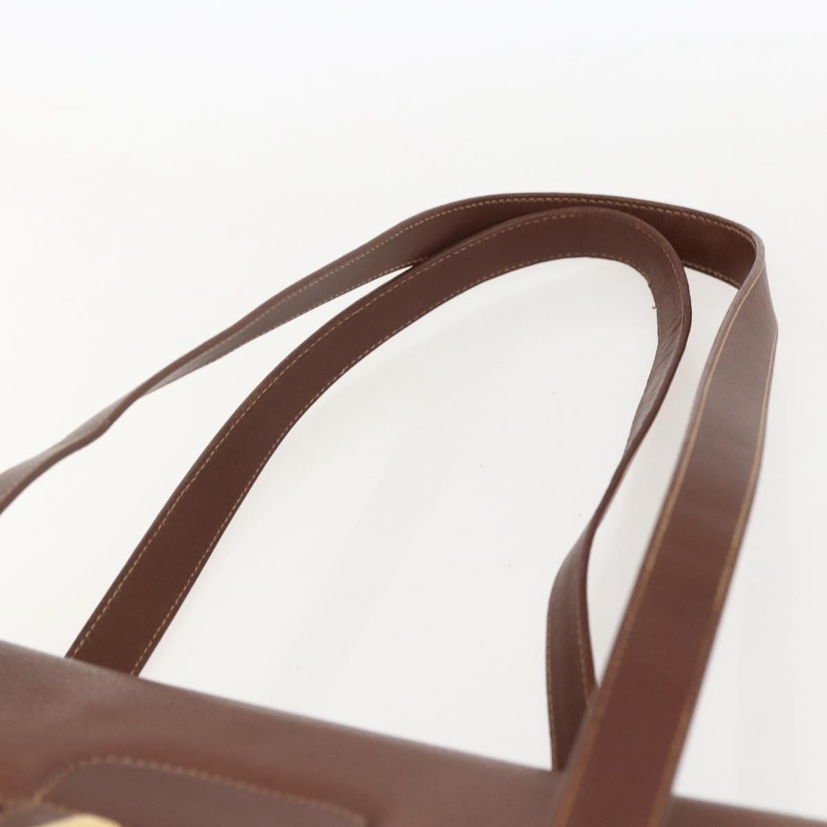 Gucci Vintage tote Leather, BROWN, LEATHER, Tote bag