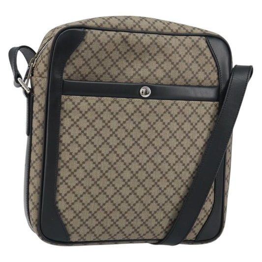 Gucci Snap Messenger Bag Diamante Coated Canvas, BEIGE, PVC, Shoulder bag