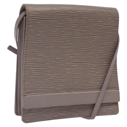 Louis Vuitton Biarritz Shoulder Bag Epi Leather, GRAY, LEATHER, Shoulder bag