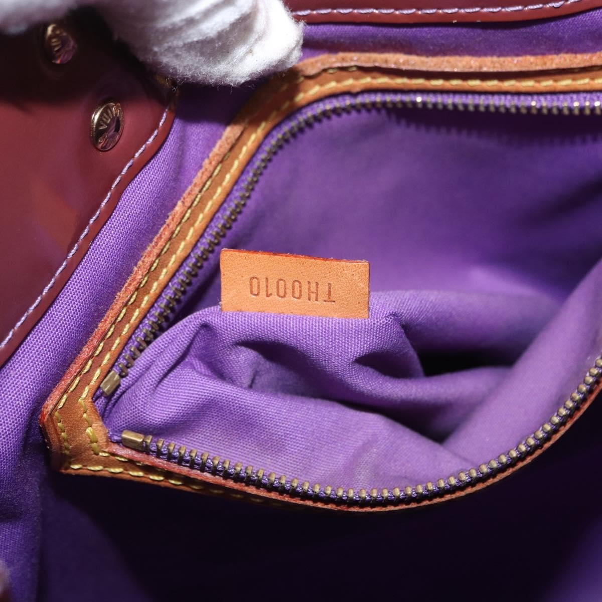 Louis Vuitton Reade Handbag Monogram Vernis, PURPLE, PATENT_LEATHER, Handbag