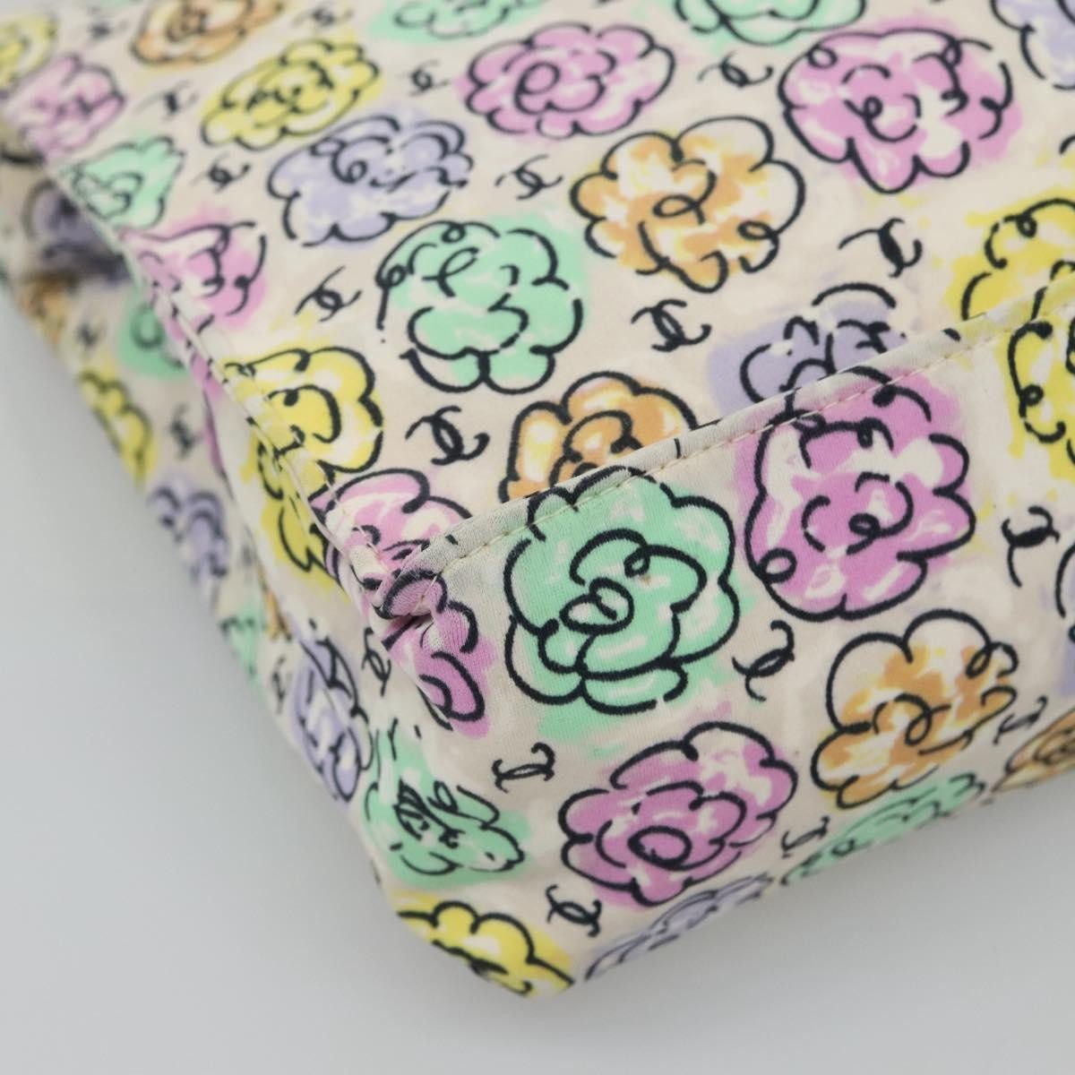 Chanel Vintage Camellia Tote Printed Nylon, MULTICOLOUR, NYLON, Tote bag
