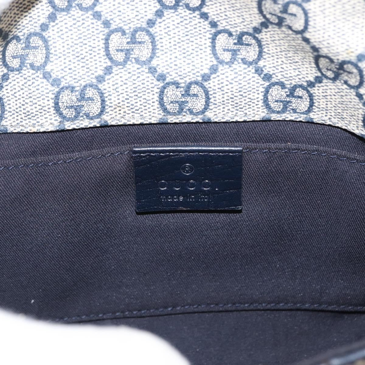 Gucci Vintage Web Belt Bag GG Coated Canvas, NAVY, PVC, Clutche & pouche