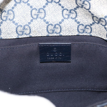 Gucci Vintage Web Belt Bag GG Coated Canvas, NAVY, PVC, Clutche & pouche